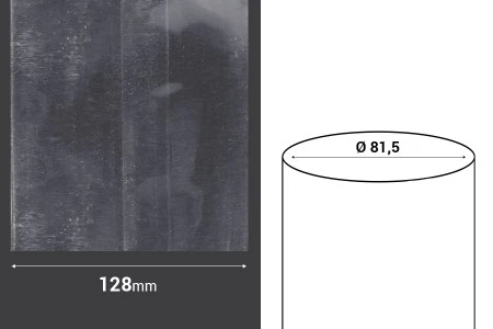 Termoskupljajuća perforirana plastična folija širine 128 mm - dužina metar (f 81.5)-2