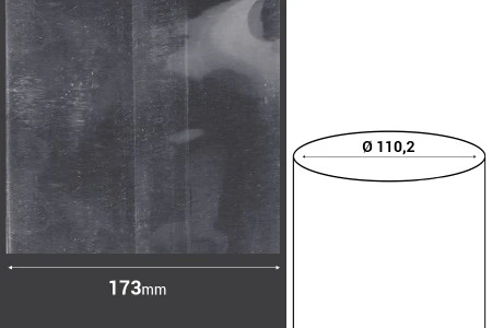 Termoskupljajuća perforirana plastična folija širine 173 mm - dužina metar (f 110,2)-2