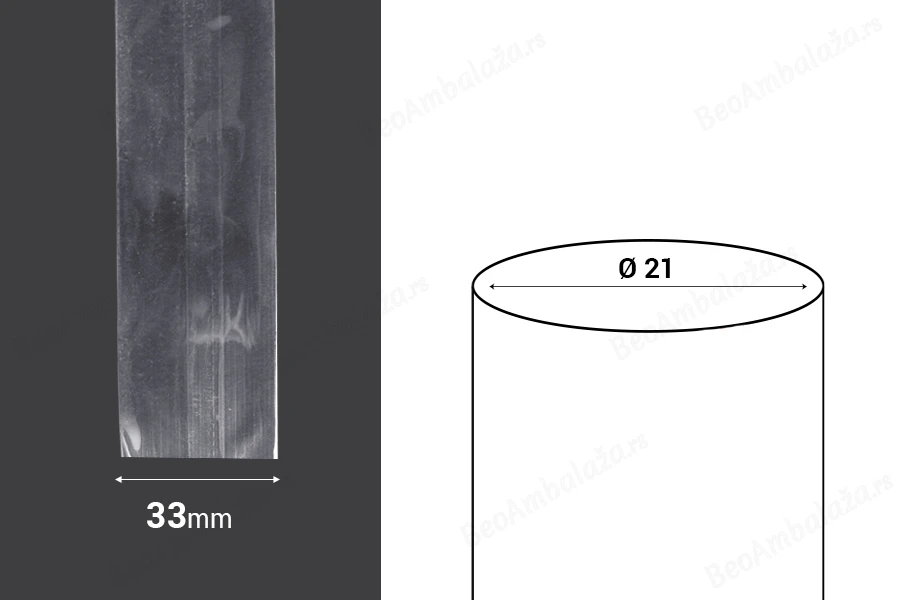 Termoskupljajuća perforirana plastična folija širine 33 mm - dužina metar (f 21)-dimenzije_slike