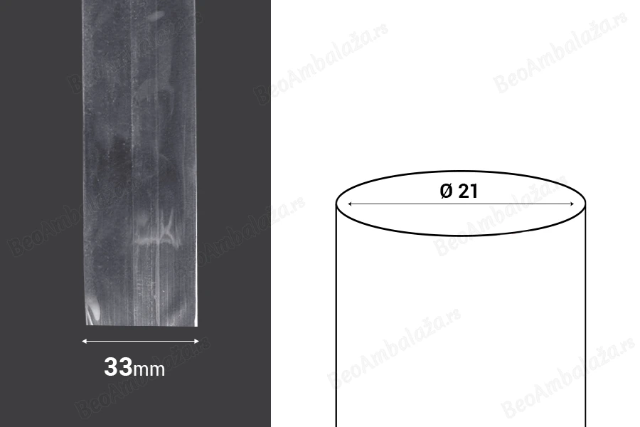 Termoskupljajuća perforirana plastična folija širine 33 mm - dužina metar (f 21)-dimenzije_slike