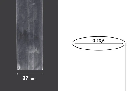 Termoskupljajuća perforirana plastična folija širine 37 mm - dužina metar (f 23.6)-dimenzije_slike