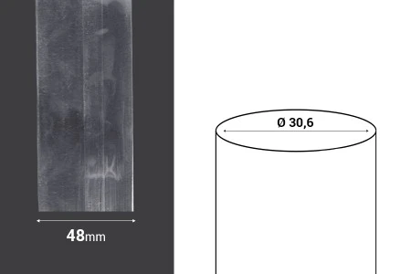 Termoskupljajuća perforirana plastična folija širine 48 mm - dužina metar (f 30.6)-2