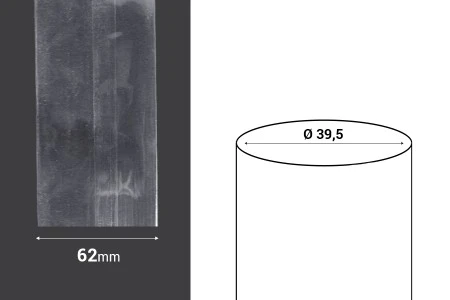 Termoskupljajuća perforirana plastična folija širine 62 mm - dužina metar (f 39,5)-2