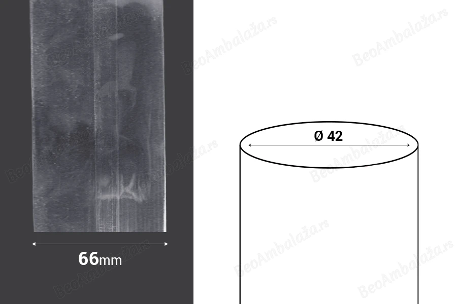 Termoskupljajuća perforirana plastična folija širine 66 mm - dužina metar (f 42)-dimenzije_slike
