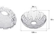 Dekorativna staklena ploča sa rupom u sredini (26 mm) za sveće i lustere - 6 kom-dimenzije_slike