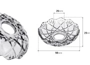 Dekorativna staklena ploča sa rupom u sredini (26 mm) za sveće i lustere - 6 kom-dimenzije_slike