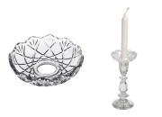 Dekorativna staklena ploča sa rupom u sredini (26 mm) za sveće i lustere - 6 kom-grupa_slika