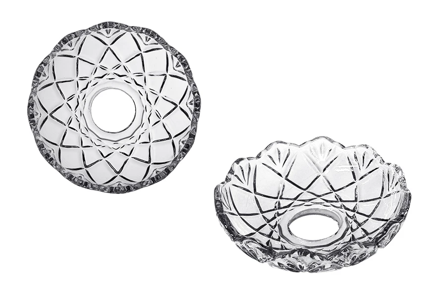 Dekorativna staklena ploča sa rupom u sredini (26 mm) za sveće i lustere - 6 kom-slika_proizvoda