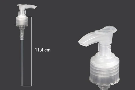 Plastična providna pumpica 24/410 za šampone, kreme ili losione-2
