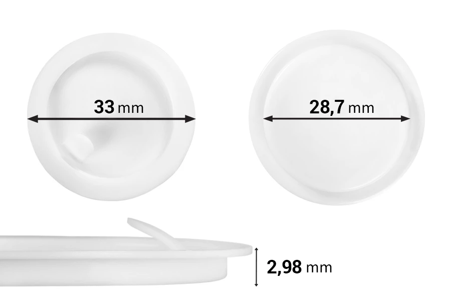 Plastični međupoklopac 33mm za teglicu za kreme