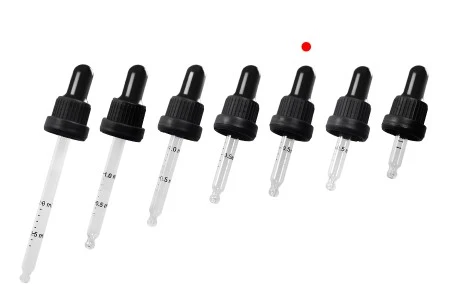 Pipeta od 15mL sa crnim i širokim sigurnosnim zatvaračem, oznakama za zapreminu i MAT ili sjajnom crnom gumicom - pojedinačno pakovanje-6