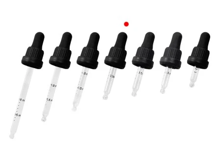 Pipeta od 20mL sa crnim i širokim sigurnosnim zatvaračem, oznakama za zapreminu i MAT ili sjajnom crnom gumicom - pojedinačno pakovanje-3