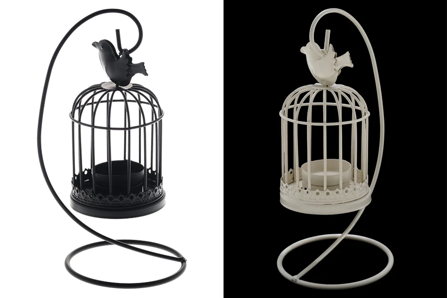 Dekorativni metalni svećnjak, u dve boje-slika_proizvoda