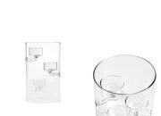 Dekorativni svećnjak od duvanog stakla za 3 sveće, 20x12cm-slika_proizvoda