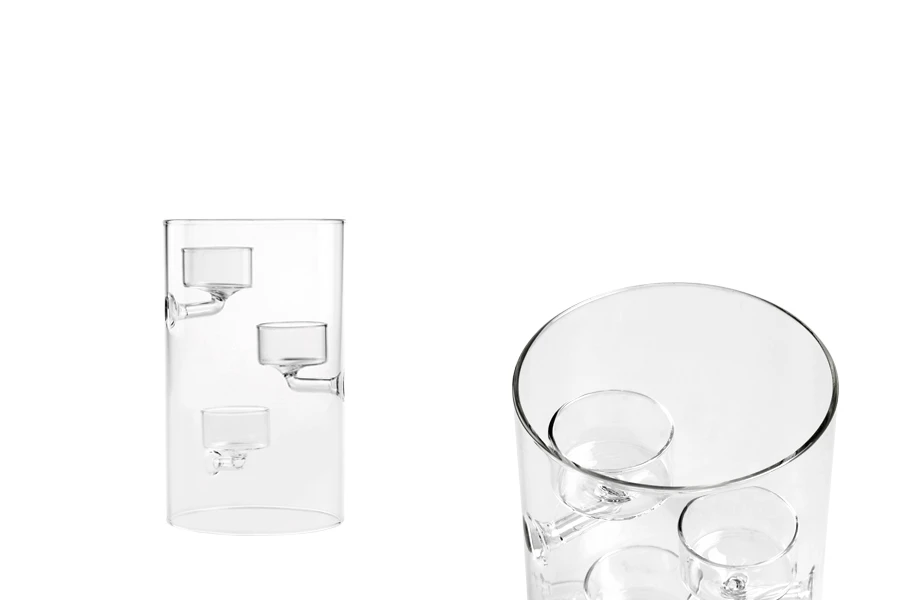 Dekorativni svećnjak od duvanog stakla za 3 sveće, 20x12cm-slika_proizvoda