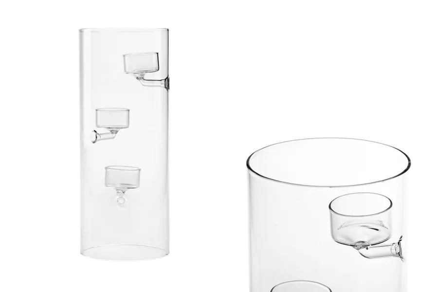 Dekorativni stakleni svećnjak za 3 sveće, 30x12cm-slika_proizvoda