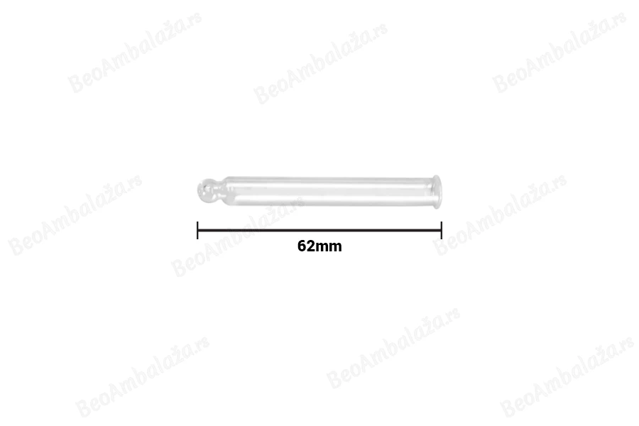 Staklena providna cevčica za pipete PP20 (30mL) - dužina 62 mm-dimenzije_slike