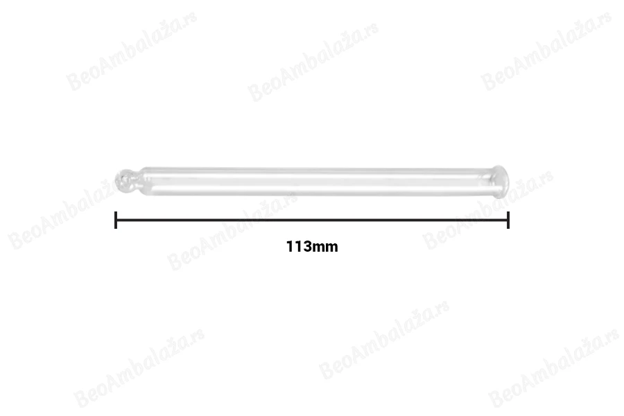 Staklena providna cevčica za pipetu PP28 (200mL) - dužina 95mm-dimenzije_slike