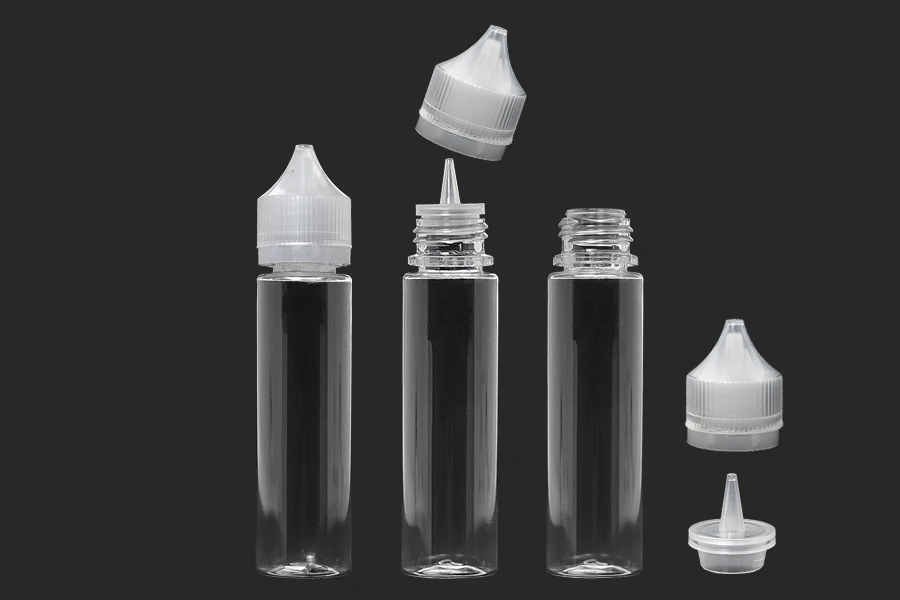 PET flašica 60mL sa plastičnom kapaljkom i providnim zatvaračem za dopunu za električnu cigaretu - 50 kom PET flašica 60mL sa plastičnom kapaljkom i providnim zatvaračem za dopunu za električnu cigaretu - 50 kom