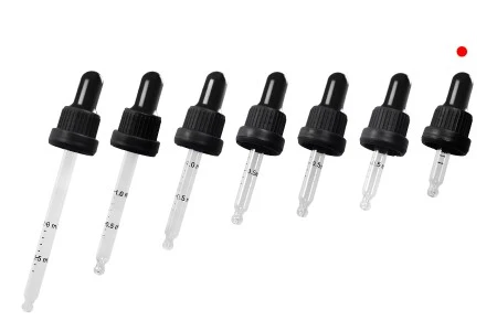 Pipeta od 5mL sa crnim i širokim sigurnosnim zatvaračem, oznakama za zapreminu i MAT ili sjajnom crnom gumicom - pojedinačno pakovanje-5