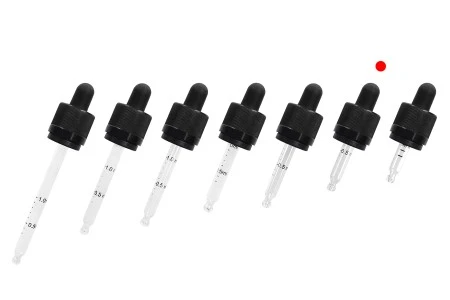 Pipeta od 10mL sa crnim CRC navojnim prstenom, oznakama za zapreminu i MAT crnom gumicom - pojedinačno pakovanje-5