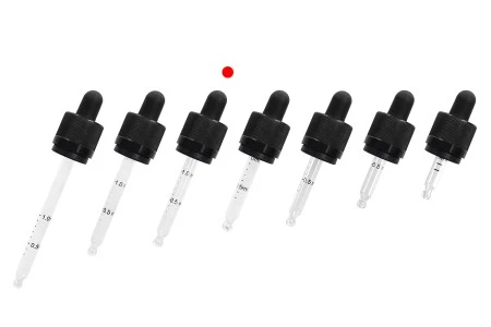Pipeta od 30mL sa crnim CRC sigurnosnim zatvaračem, oznakama za zapreminu i MAT crnom gumicom - pojedinačno pakovanje-5