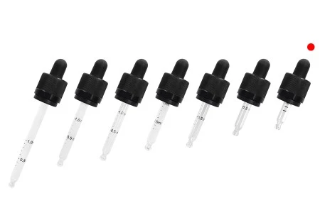 Pipeta od 5mL sa crnim CRC navojnim prstenom, oznakama za zapreminu i MAT crnom gumicom - pojedinačno pakovanje-5