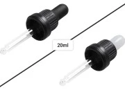 Pipeta od 20mL sa crnim širokim sigurnosnim zatvaračem, MAT crnom ili providnom gumicom i cevčicom bez oznaka za zapreminu - pojedinačno pakovanje Pipeta od 20mL sa crnim širokim sigurnosnim zatvaračem, MAT crnom ili providnom gumicom i cevčicom bez oznaka za zapreminu - pojedinačno pakovanje-slika_proizvoda