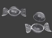 Plastična providna kutija u obliku bombone- 12kom Plastična providna kutija u obliku bombone- 12kom