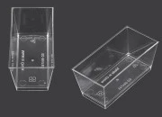 Plastična četvrtasta posudica za slatko 140mL - 25 kom Plastična četvrtasta posudica za slatko 140mL - 25 kom