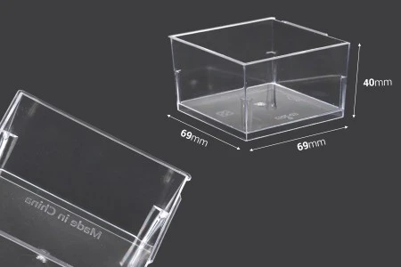 Četvrtasta plastična posudica za slatko 150mL - 10 kom-2