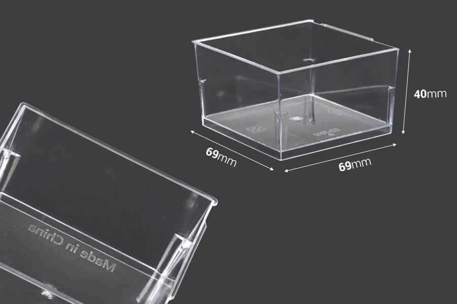 Četvrtasta plastična posudica za slatko 150mL - 10 kom Četvrtasta plastična posudica za slatko 150mL - 10 kom