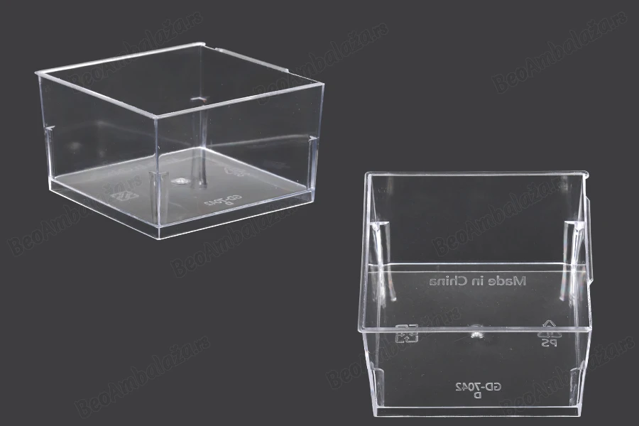 Četvrtasta plastična posudica za slatko 150mL - 10 kom-slika_proizvoda
