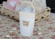 Ručno izrađene vrećice u krem-beloj boji, 64x45x124mm - 12 kom-