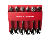 Plastične kašičice u gunmetal boji, više oblika - 24 kom-slika_proizvoda