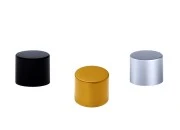 Aluminijumski UV srebrni, zlatni ili crni mat zatvarač PP 18mm sa unutrašnjim međupoklopcem Aluminijumski UV srebrni, zlatni ili crni mat zatvarač PP 18mm sa unutrašnjim međupoklopcem