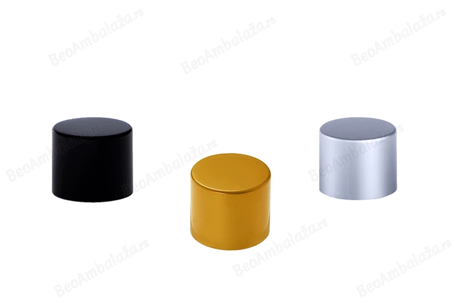 Aluminijumski UV srebrni, zlatni ili crni mat zatvarač PP 18mm sa unutrašnjim međupoklopcem-slika_proizvoda