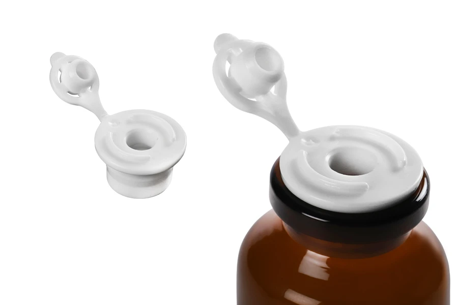 Zatvarač plastični flip top beli - 12 kom Zatvarač plastični flip top beli - 12 kom