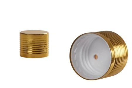Plastični zatvarač PP18 sa aluminijumskim zlatnim premazom i unutrašnjom zaptivkom - 12 kom-1