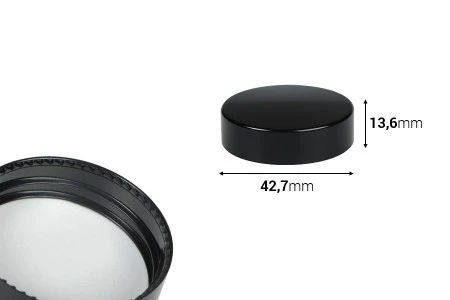Plastični crni MAT zatvarač sa unutrašnjom zaptivkom-2
