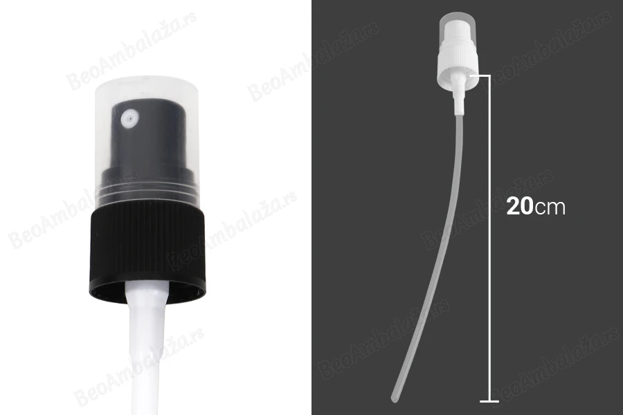 Plastični raspršivač 20/410 sa providnim zatvaračem za uljane teksture-dimenzije_slike