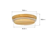 Drveni poklopac sa gumicom za tegle sa unutrašnjim prečnikom grla 61.5 mm