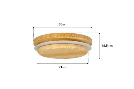 Drveni poklopac sa gumicom za tegle sa unutrašnjim prečnikom grla 71 mm-3
