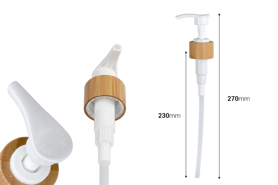Pumpica za kreme PP24 sa presvlakom od bambusa, plastičnom unutrašnjošću i providnim zatvaračem-dimenzije_slike