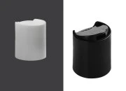 Plastični disk top zatvarač PP18 u crnoj ili beloj boji Plastični disk top zatvarač PP18 u crnoj ili beloj boji