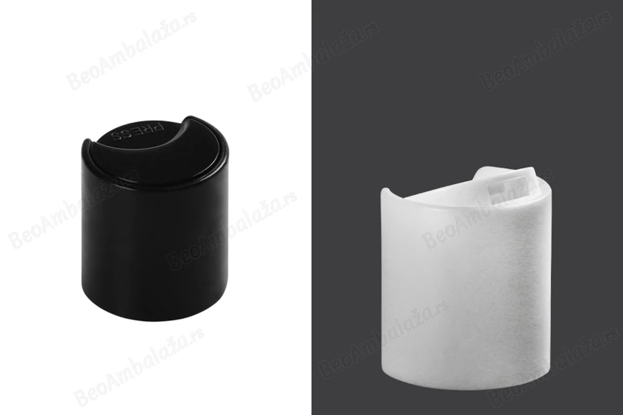 Plastični disk top zatvarač PP20 u crnoj ili beloj boji-slika_proizvoda