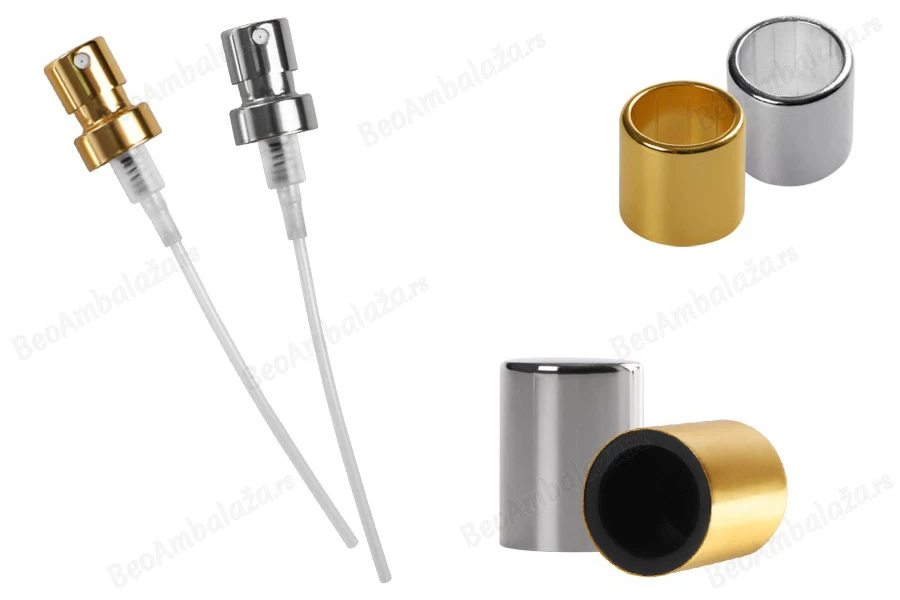 Set, sprej sa poklopcem za bočice za parfeme sa sigurnosnim Crimp zatvaranjem 15mm-slika_proizvoda
