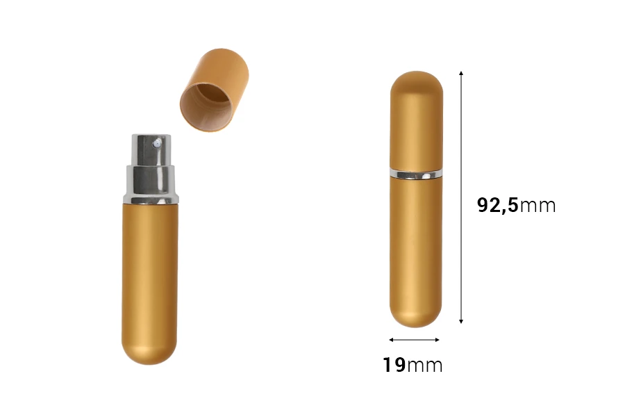 Aluminijumska MAT bočica 5mL za parfem, u više boja-dimenzije_slike