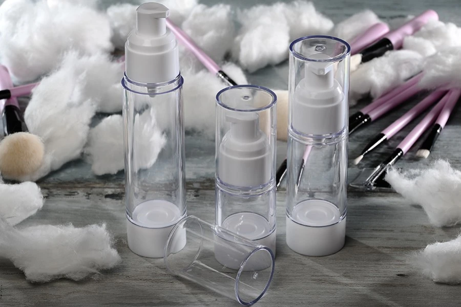 Airless plastična providna flašica 15mL za kreme