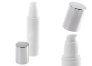 Airless bela bočica 50mL za kreme sa srebrnim zatvaračem Airless bela bočica 50mL za kreme sa srebrnim zatvaračem